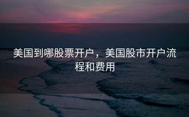 美国到哪股票开户，美国股市开户流程和费用