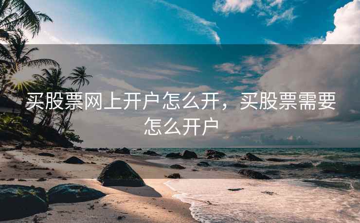 买股票网上开户怎么开，买股票需要怎么开户