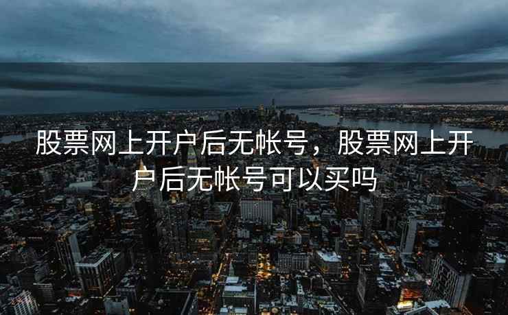 股票网上开户后无帐号,股票网上开户后无帐号可以买吗 股票网上开户后无帐号,股票网上开户后无帐号可以买吗