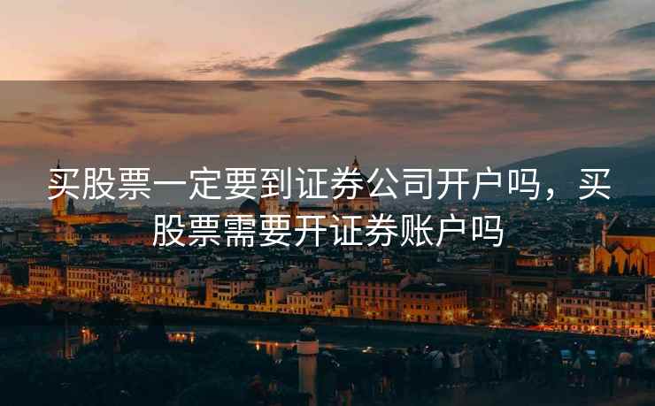 买股票一定要到证券公司开户吗，买股票需要开证券账户吗