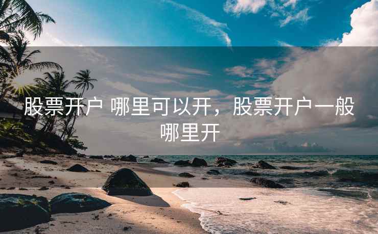股票开户 哪里可以开，股票开户一般哪里开