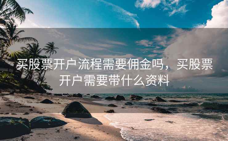 买股票开户流程需要佣金吗,买股票开户需要带什么资料 买股票开户流程需要佣金吗,买股票开户需要带什么资料