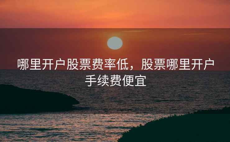 哪里开户股票费率低,股票哪里开户手续费便宜 哪里开户股票费率低,股票哪里开户手续费便宜